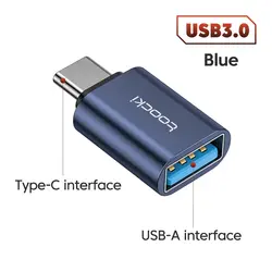 Universal OTG USB-C Adapter and Converter (USB to C Blue)