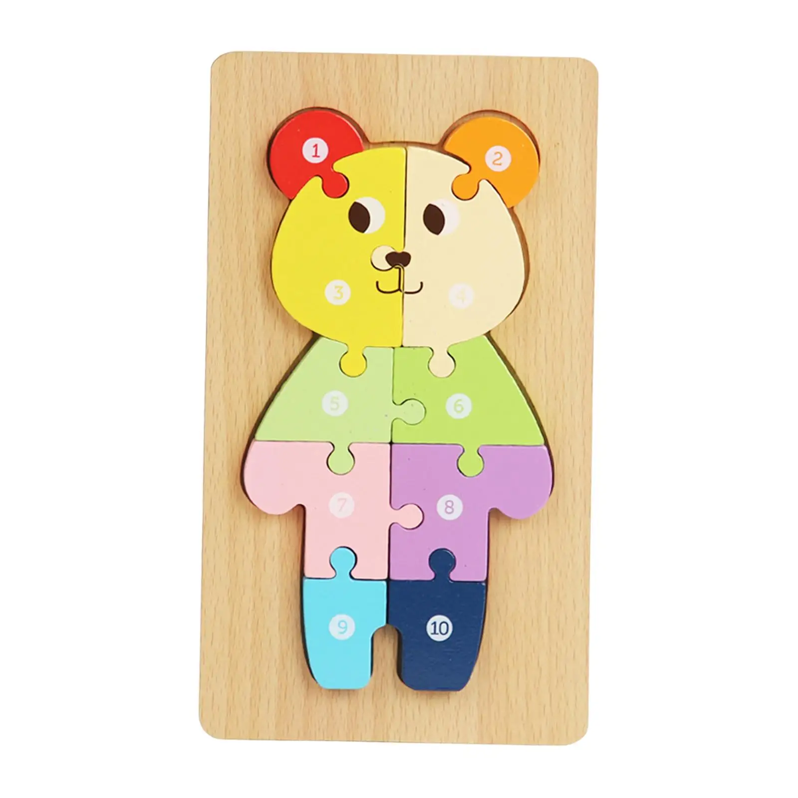 Jigsaw Wooden Puzzle, Travel Toy, Educational Early Development for Kids 1 2 3 4 5 6