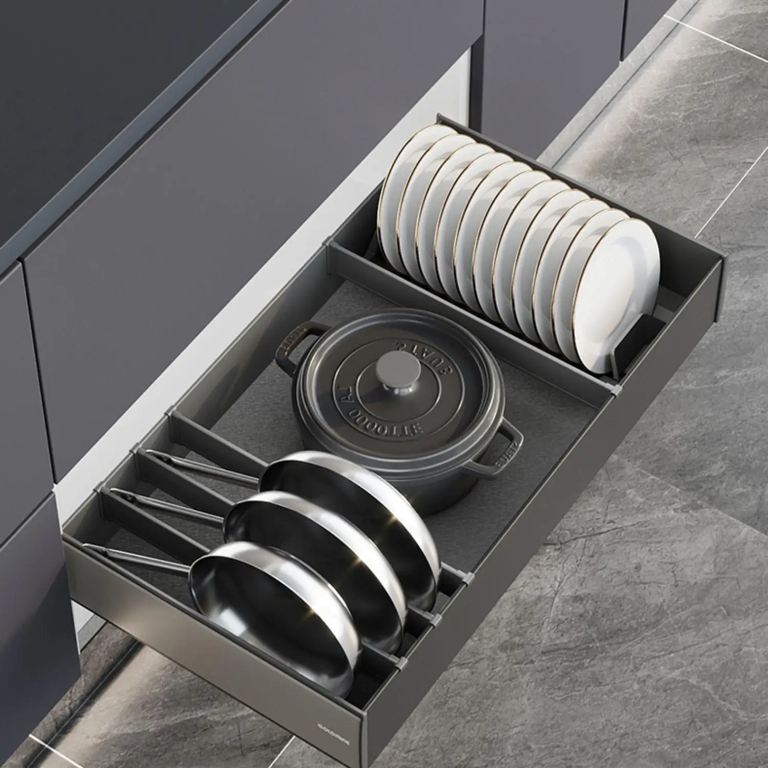 Goldmine 3 Tier Pull Out Cabinet Organizer Kitchen Cabinet Pull Out Basket Pullout Kitchen Aluminium Basket