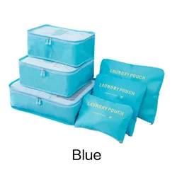 6-Piece Travel Storage Bag Set (Blue)