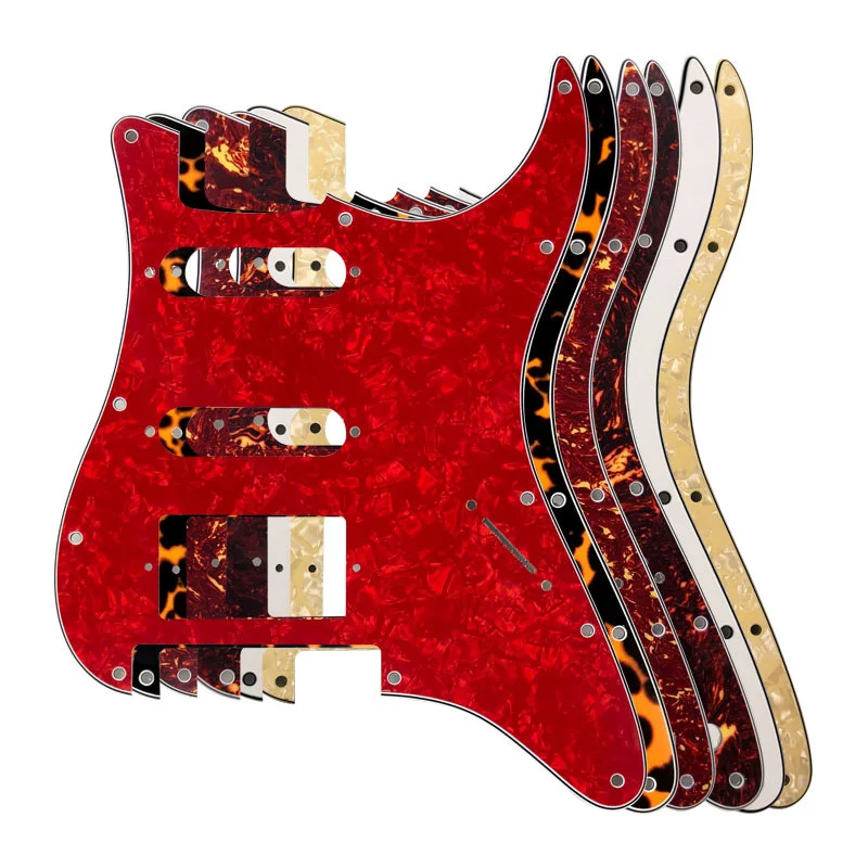 

5pcs Parts -For US Strat With Floyd Rose Tremolo Bridge PAF Humbucker Single HSS Guitar Pickguard Without Control Punch