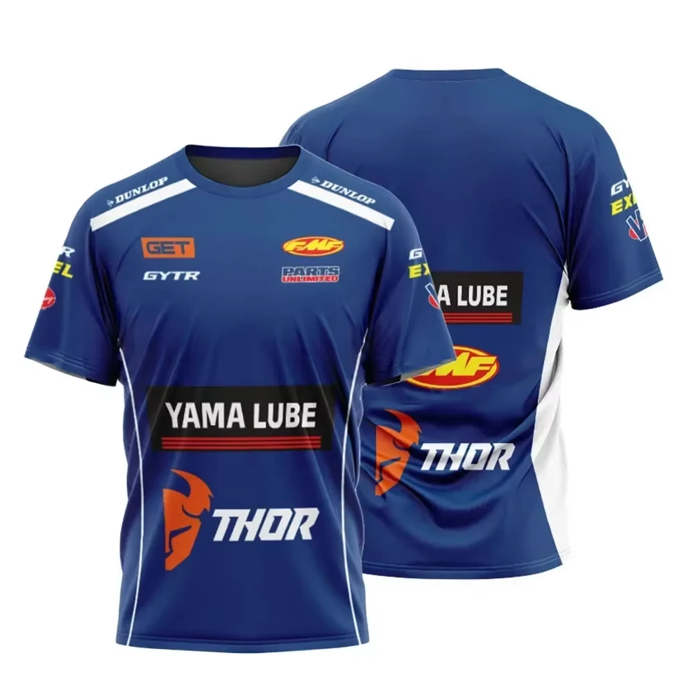 Men's 3D Printed Team Motorcycle Superbike Off-road T-shirt Quick Dry Breathable Crewneck Jersey
