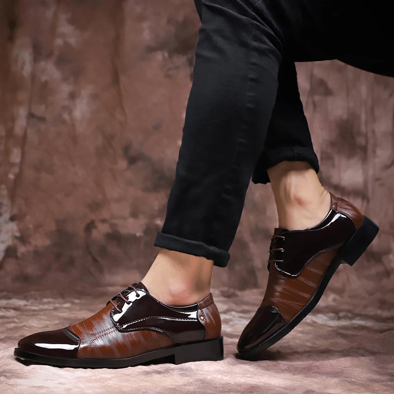 Herren Leder Bootsschuhe Für Freizeit Geschäft Und Bankett_voghion.com