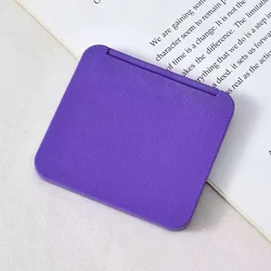 Compact Double-Sided Square Makeup Mirror - Stylish Portable Pocket Mirror for Girls, Available in Multiple Colors (Purple)