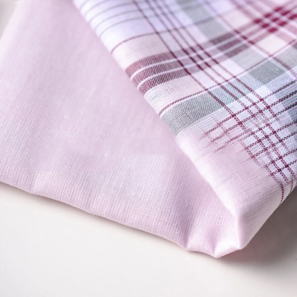 Pocket Square Mini Handkerchief 1/5Pcs Square Plaid Stripe Handkerchiefs for Wedding Party
