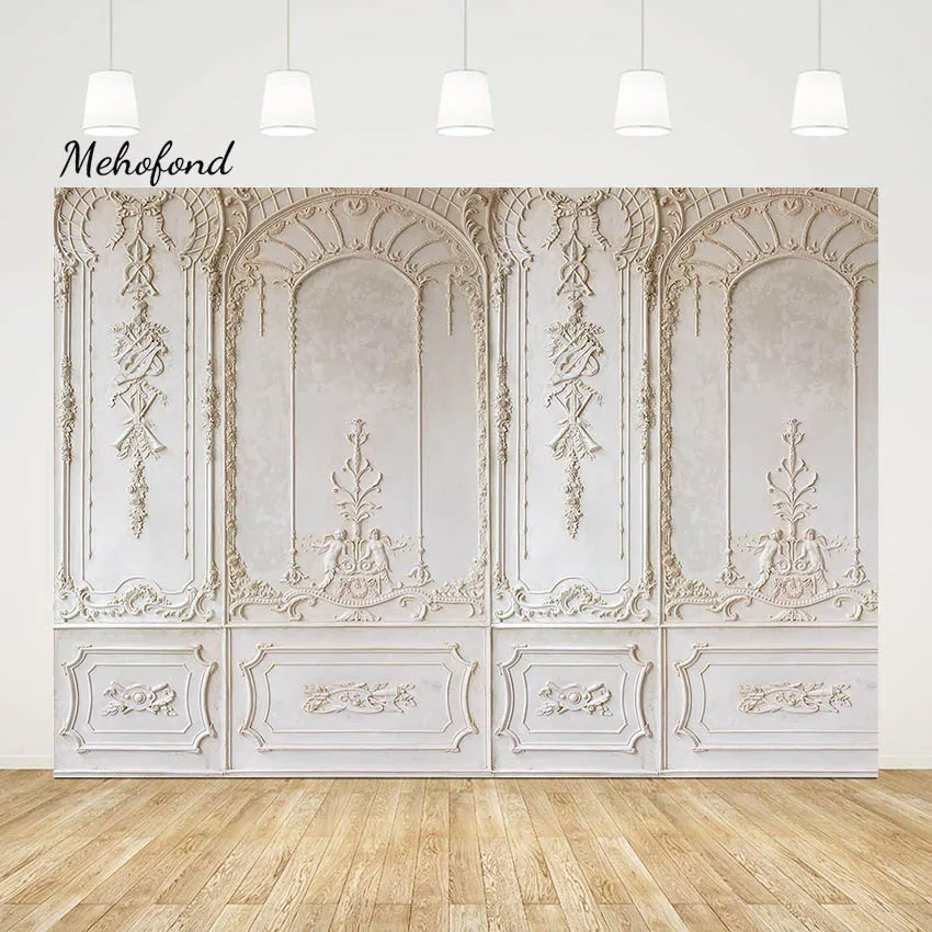 

Mehofond Chic European Wall Backdrop Wedding Interior Artist Decor Kids Birthday Adult Portrait Photocall Photography Background