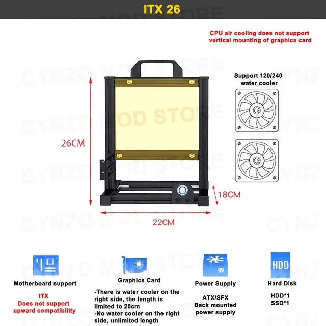 Diy gamers gabinete mod itx matx pc caso quadro aberto de alumínio criativo atx eatx torre desktop jogos computador chassi rack