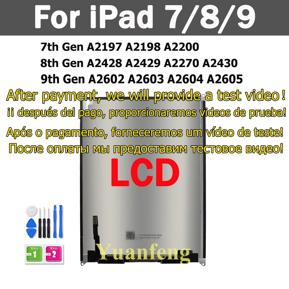 NEW LCD For iPad 7/8/9 10.2 2019 A2197 A2198 A2200 2020 A2428