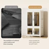 Portable Closet Storage Organizer with Hanging Rod Multi-Function Storage Shelf Large Capacity with Clear Door for Clothes Toys 3