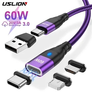 USB-кабель USB Type-C, магнитный, 3 А, 60 Вт