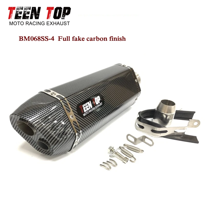 51mm Stainless Motorcycle Exhaust Muffler For Kawasaki Ninja400 Z900 Z1000 ER6N Bike Silencer 470mm SC Racing Exhaust Ninja650 - Image 5
