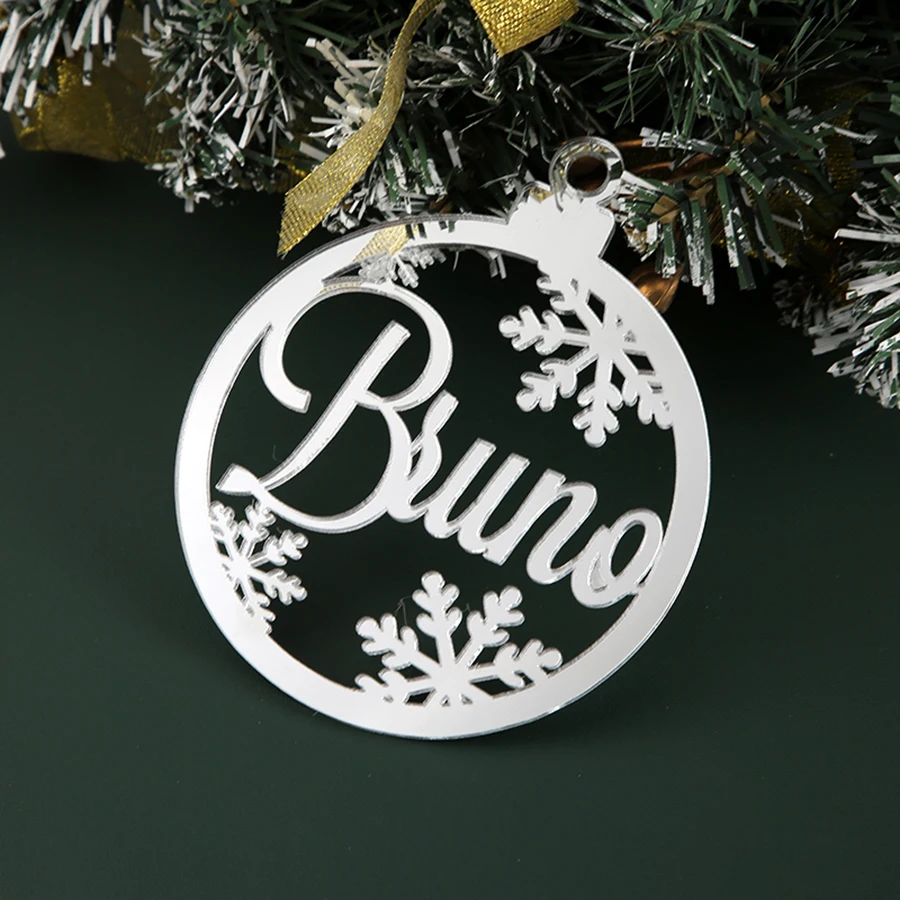 Personalized Laser-Cut Christmas Tree Baubles & Name Ornaments
