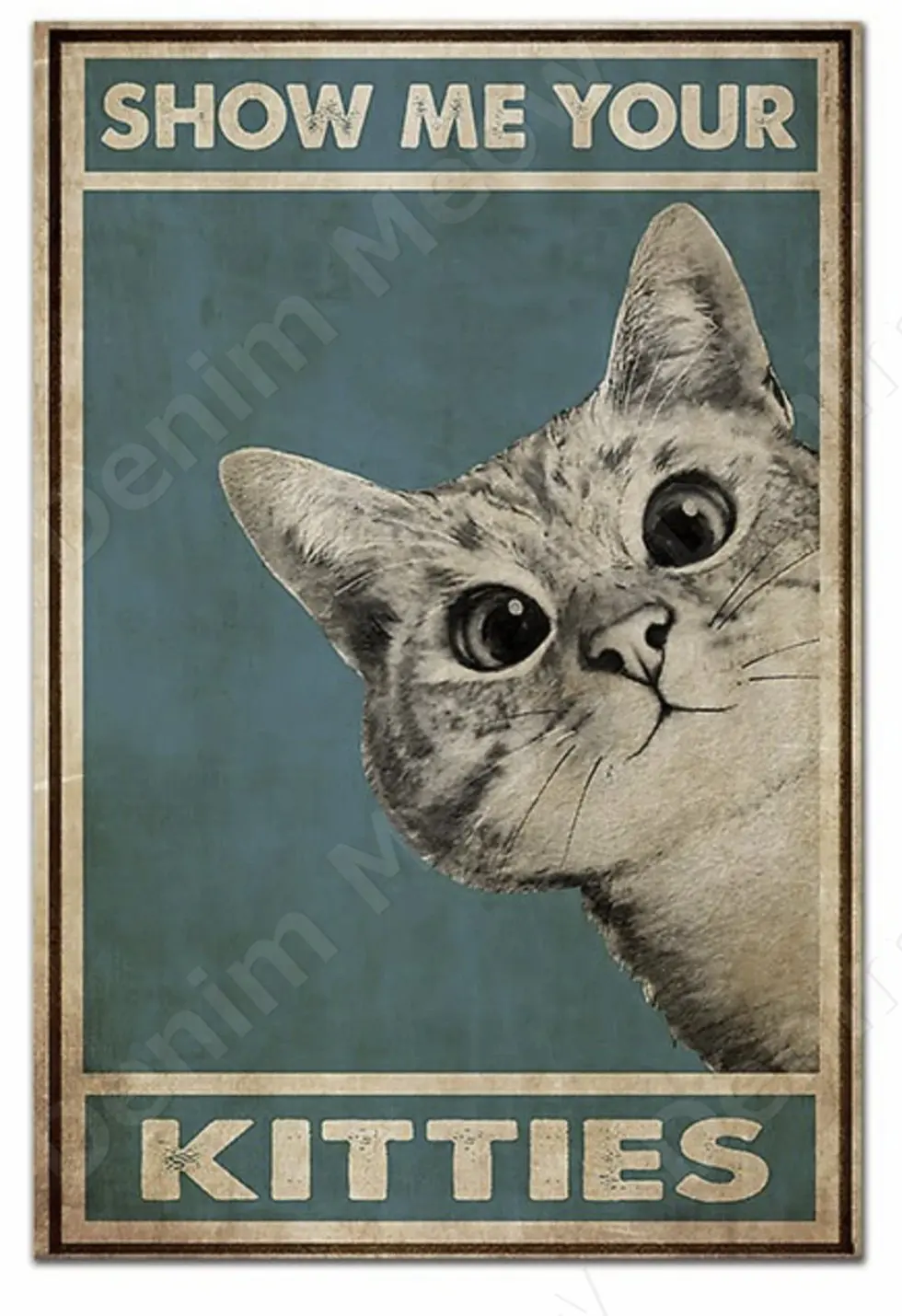 Black Cat Decor Vintage Funny Black Cat Poster - Once Upon a Time There was a Girl Who Loved Cat, Targa in metallo vintage in alluminio, per casa, caffè, decorazione da parete