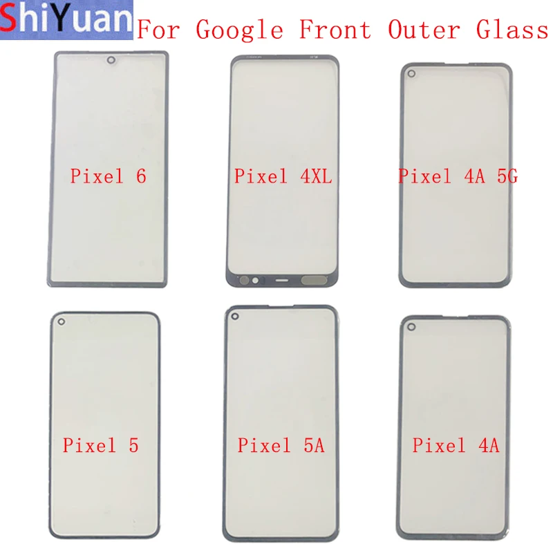 

Front Outer Glass Lens Touch Panel Cover For Google Pixel 6 5 4XL 5A 4A 5G Pixe 4 3 3XL 3A 3XLGlass Lens with OCA Repair Parts