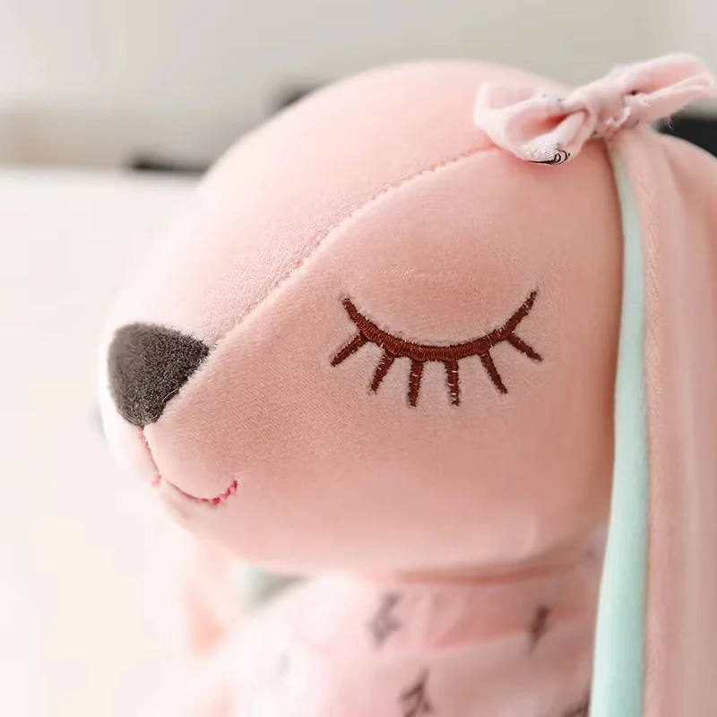 Long Ears Rabbit Plush Toy Baby Sleep Comfort Doll Stuffed Soft Animal Toy Children Girl Room Decoration 35CM