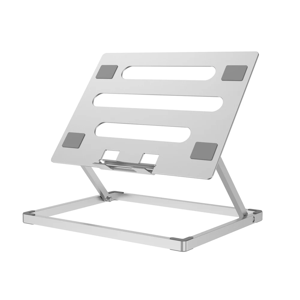 Ergonomic Aluminum Alloy Foldable Laptop Stand – Portable Cooling Desk Holder