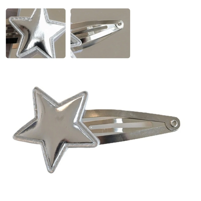 

YIYI Star Hair Clips Sweet Silver Glitter Star Hair Barrettes Hair Pins Cosplay Party Accessories for Women Girls