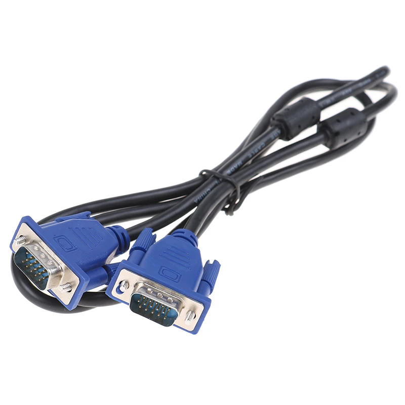 1pcs 1.5M Computer Monitor VGA To VGA Cable With HDB15 Male To HDB15 Male Connector For PC TV Adapter Converter