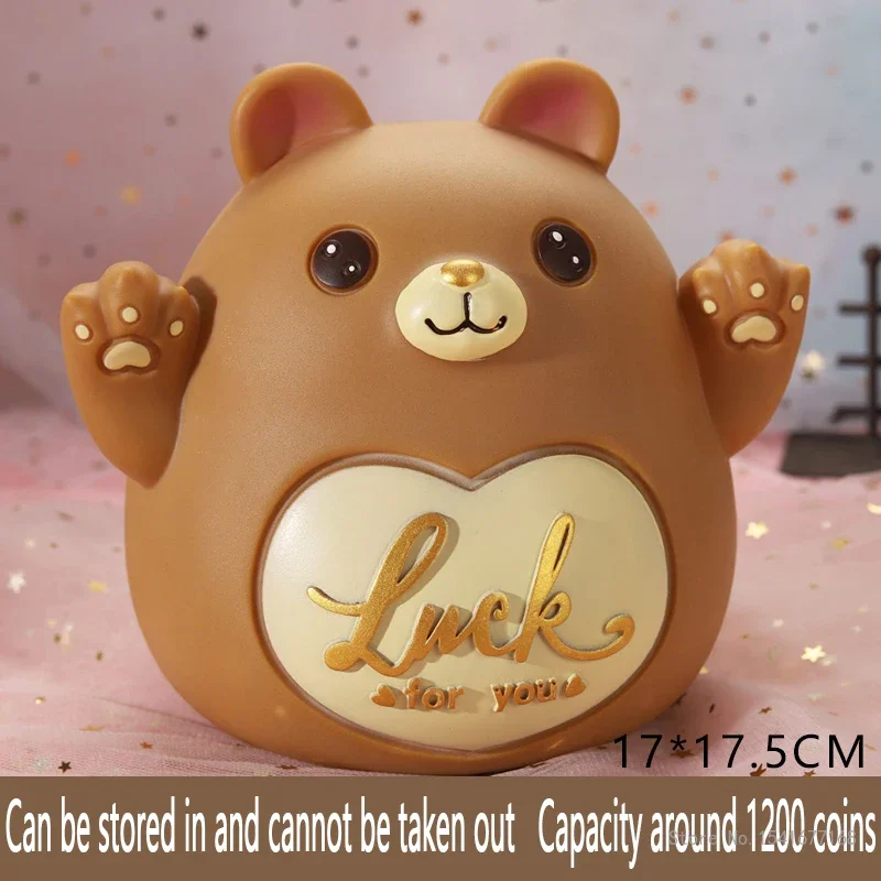 Piggy Bank Vinyl Anti-drop Coin Safe Deposit Box, Cute Pig Money Boxes, Saving Jar, Home Decorations, Children's Gifts, New, 1Pc