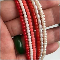 Collier de corail rouge perle d'amour à la mode femme personnalité voyage fête mode clavicule collier accessoires collier perlas collier 5