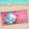 Unicorn Cartoon Microfiber Printed Beach Towel Mountain Climbing Yoga Beach Swimming Running Absorbent Soft Towel 4