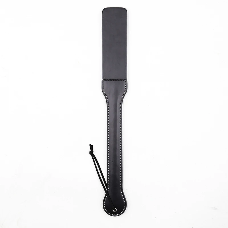 Double Layer Leather Paddle Riding Crops Flogger 45cm Long Handle Horsewhips Spikes 5.5cm Wide Spanking Paddle Slapper