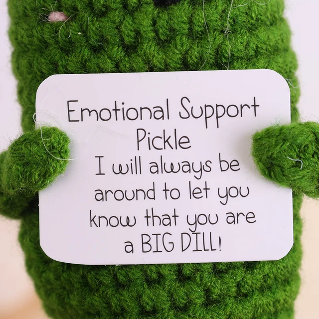 Knitted Emotional Support Pickle with Card 6