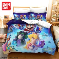 Parure de lit Anime Super Mario, housse de couette Super Mario, double, simple, grand lit, très grand lit, pour adultes et enfants, couvre-lit Super Mario 3