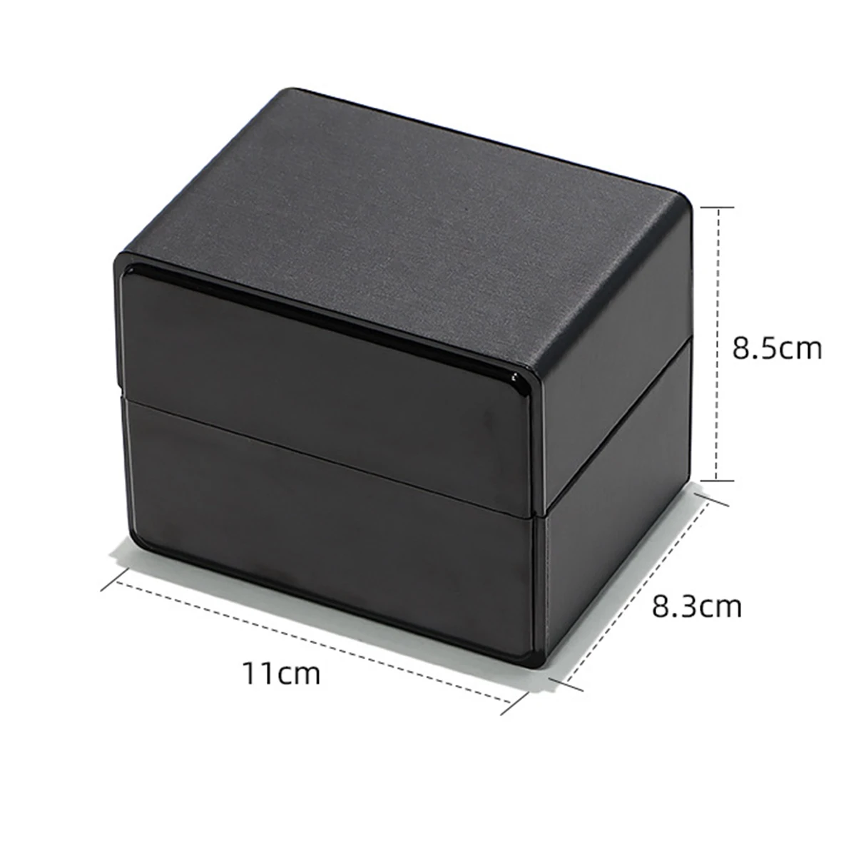 고급 PU 가죽 시계 보관함 LED 조명 포함 조개형 싱글 시계 케이스 선물 포장 상자