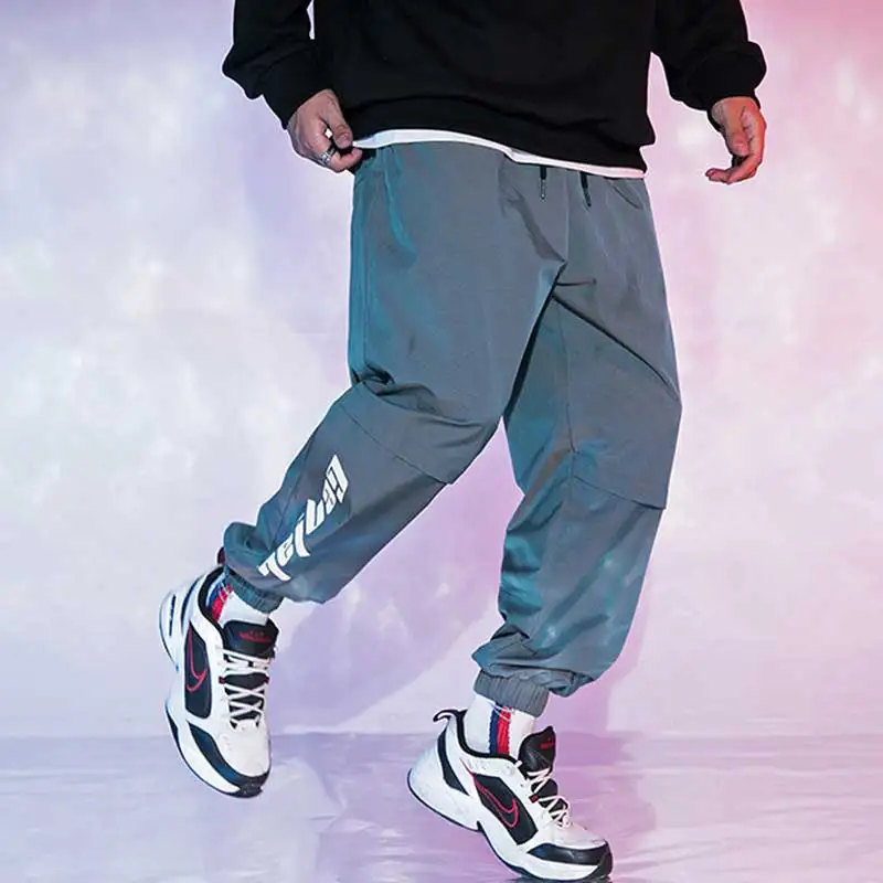 Chameleon Sweatpants Casual Hip Hop Pants Harajuku Reflective Joggers Sports Train Trousers Plus Size - Casual Pants - AliExpress