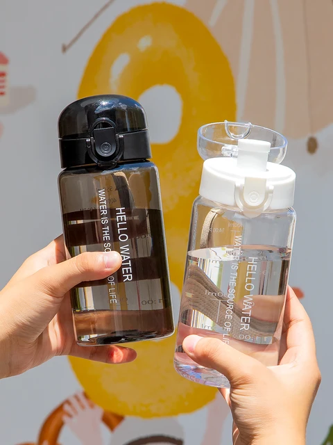 550ml/18.6oz Transparent Water Bottle Water Cup For Men Women Students With Filter And Anti-fall With Scale Sports Portable Bott 2