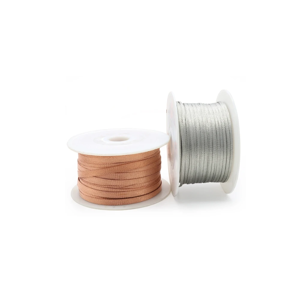 Flexible Copper Cable Sleeve Tube Braided Wrap Wire Tin Plated