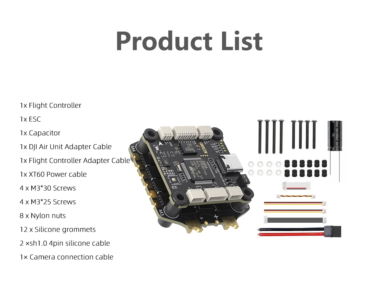 GEPRC TAKER F722 BLS 60A V2 Stack F722 V2 Flight Control BLS 60A 4IN1 ESC FPV DIY Teile – Detail 7