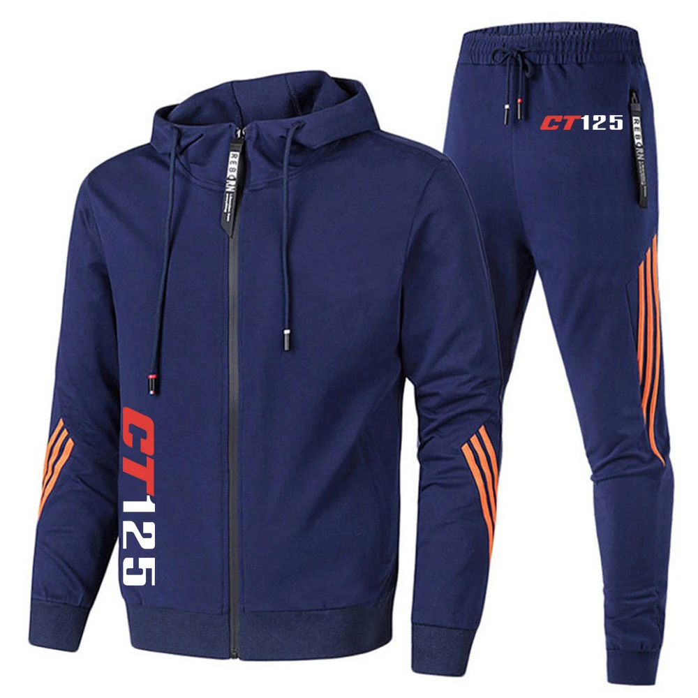 

FOR Hunter Cub CT125 2019 2020 2021 2022 Motorcycle 2023 new men's casual sportswear sportswear hooded printe top trousers
