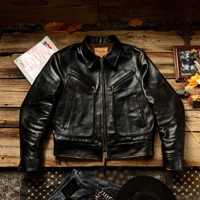 Louis Vuitton Cafe Racer Bomber Brown Leather Jacket - Sale