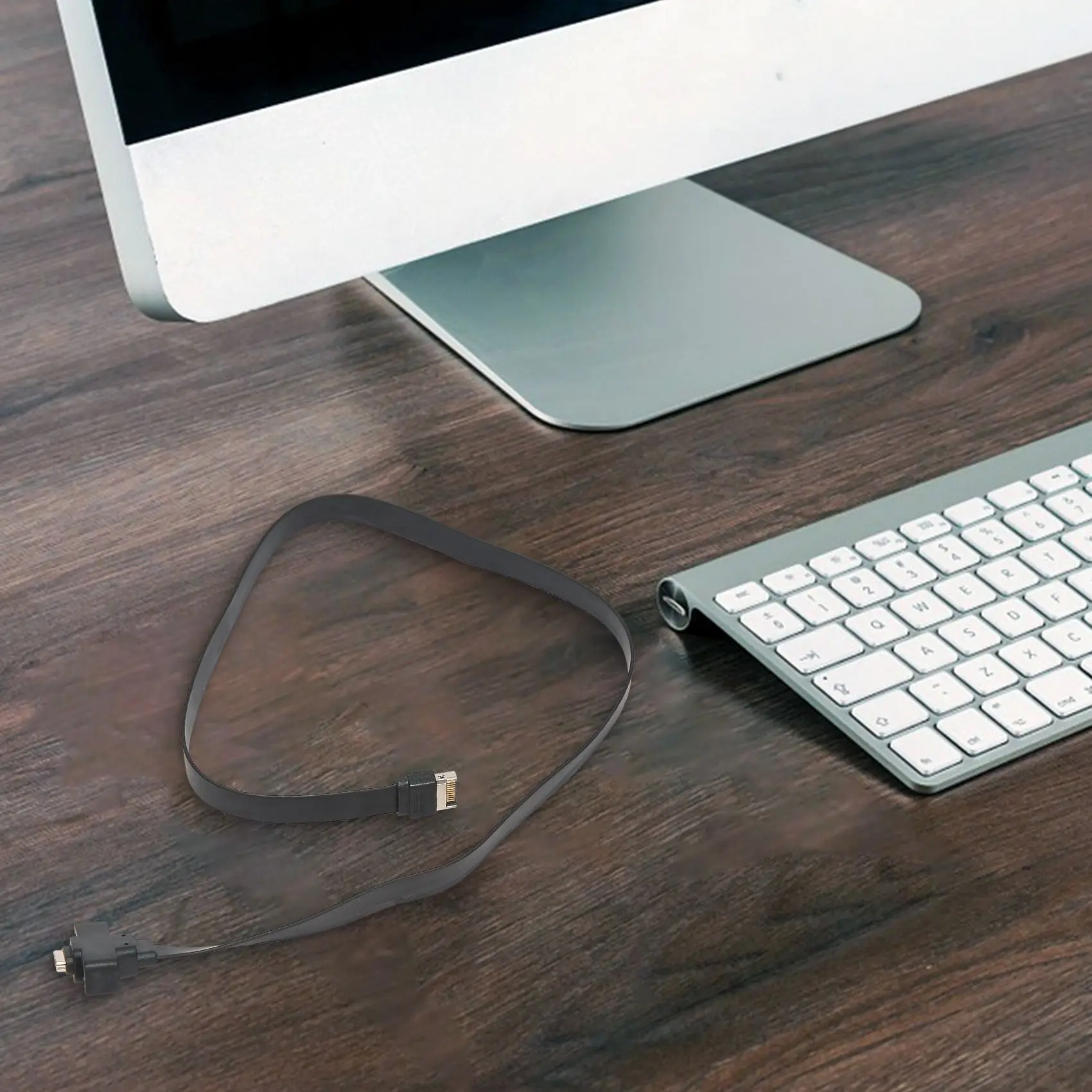 Фото Удлинительный кабель USB 3,1 с передней панелью типа E на Тип C, внутренний адаптер Gen 2 (10 Гбит/с) с 2 винтами (50 см) №2