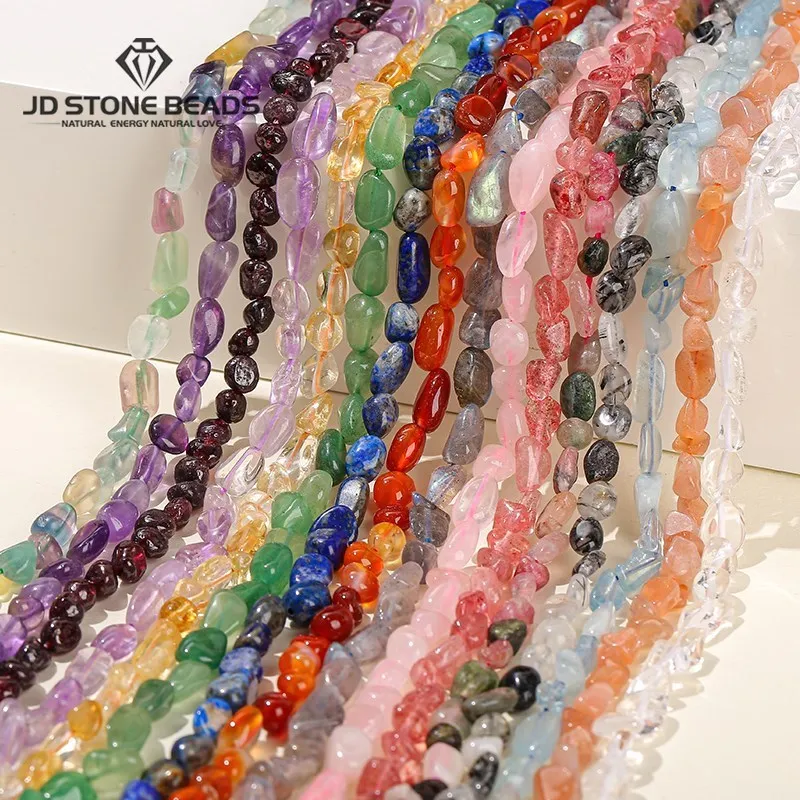 6-8mm Irregular Natural Amethyst Citrine Irregular Nugget Stone Loose Spacer Bead For Jewelry Making Diy Bracelet Accessory