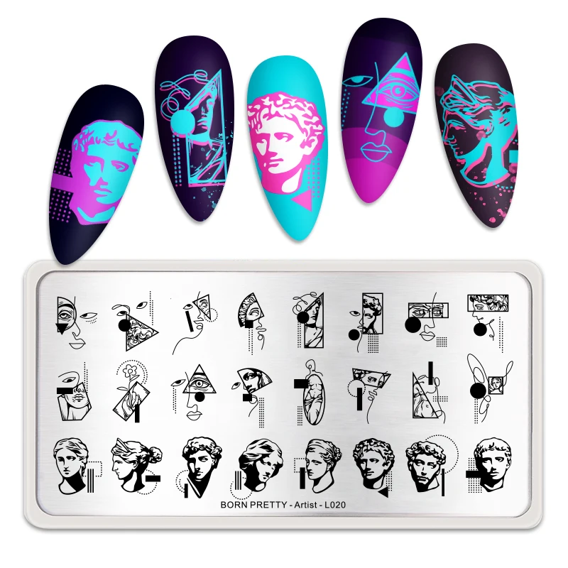 BORN PRETTY Snake Pattern Stamping Plates For Nails Stainless Steel Rectangle Nail Art Template Christmas Artist  Animal-L009 6