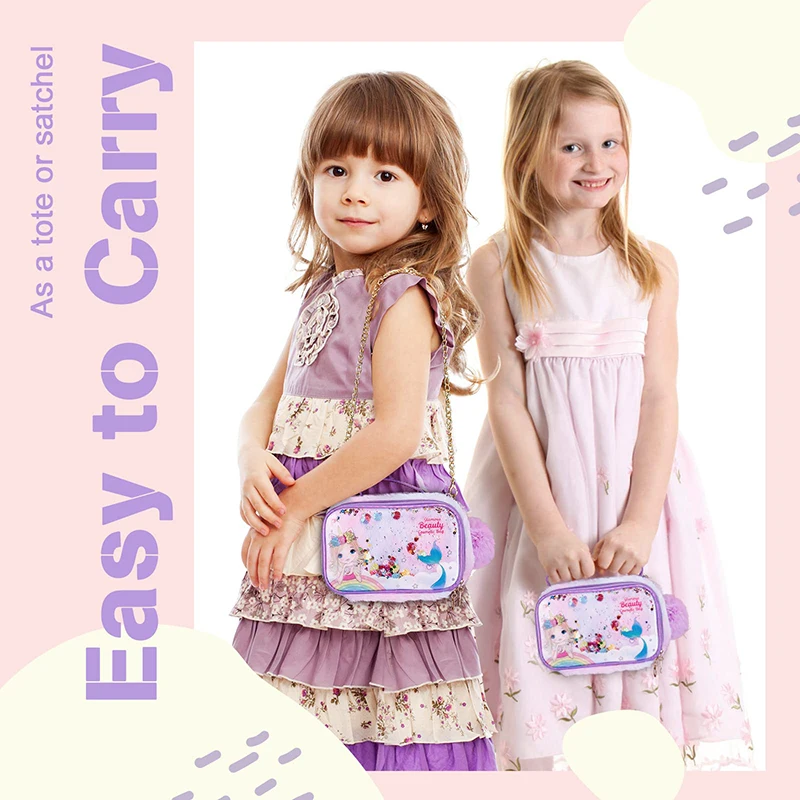 Kids Makeup Kit for Girl Washable Safety Nontoxic Pretend Play Make Up Toys for Children Little Princess Christmas Birthday Gift