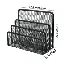Desk Organizer 3-layer Metal Iron Mesh Holder Notebook Stand Rack  for Magazine Document File Book Rack Organizer Office 6