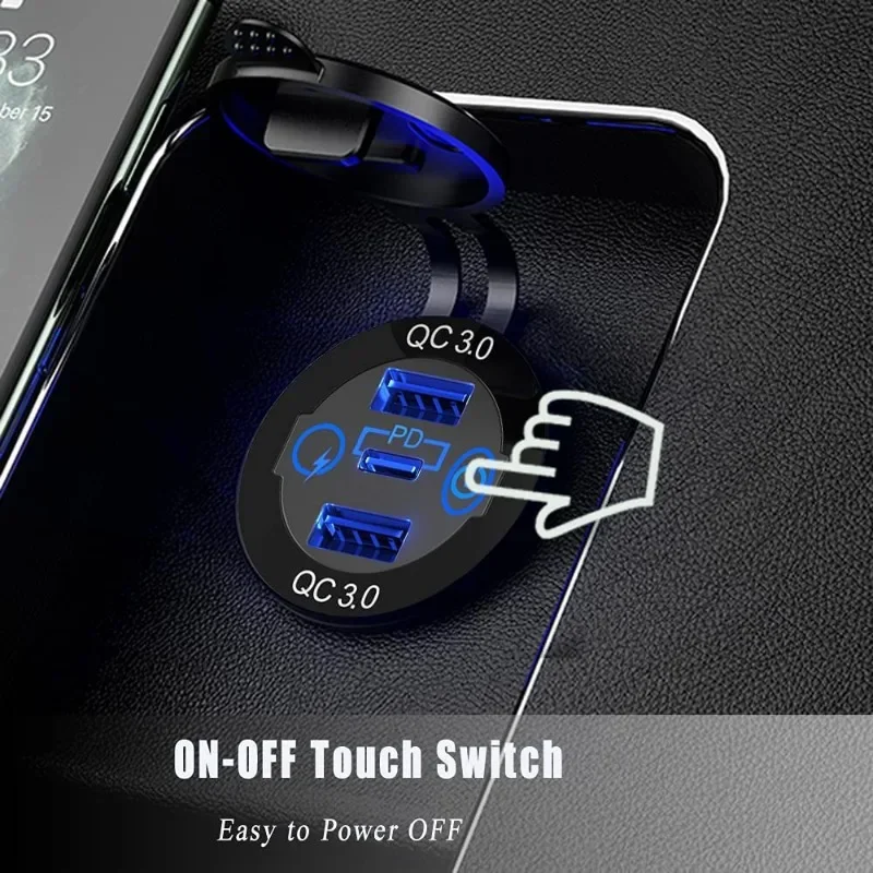 USB C   ,  QC3.0  PD    ܼƮ, ġ ġ , ڵ   RV, 12V, 24V