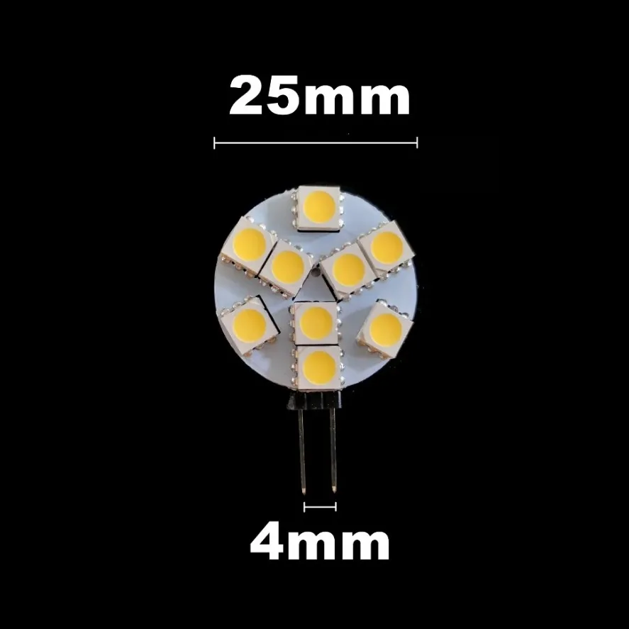 4.8W G4 소켓 5050 SMD Led 전구 DC 12V 할로겐 바이핀 램프 교체 LED 전구 1.2W 1.8W 2.4W 따뜻한 흰색/차가운 흰색 Led 조명