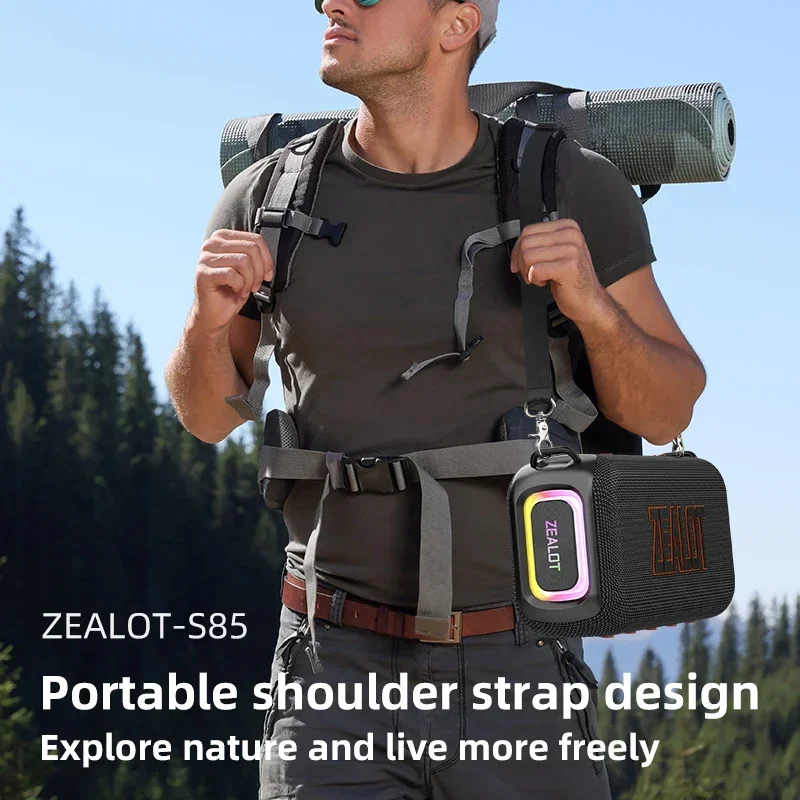 ZEALOT-S85 50W 3D portable Bluetooth speaker with dual diaphragm