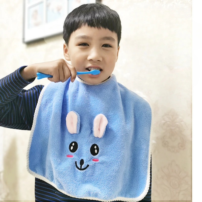 1pc Baby Bibs for Children Washing Face Towel Soft Salive Towel Boys Girls Learning Brushing Teeth Towel for 3 To 8 Years Kids 5