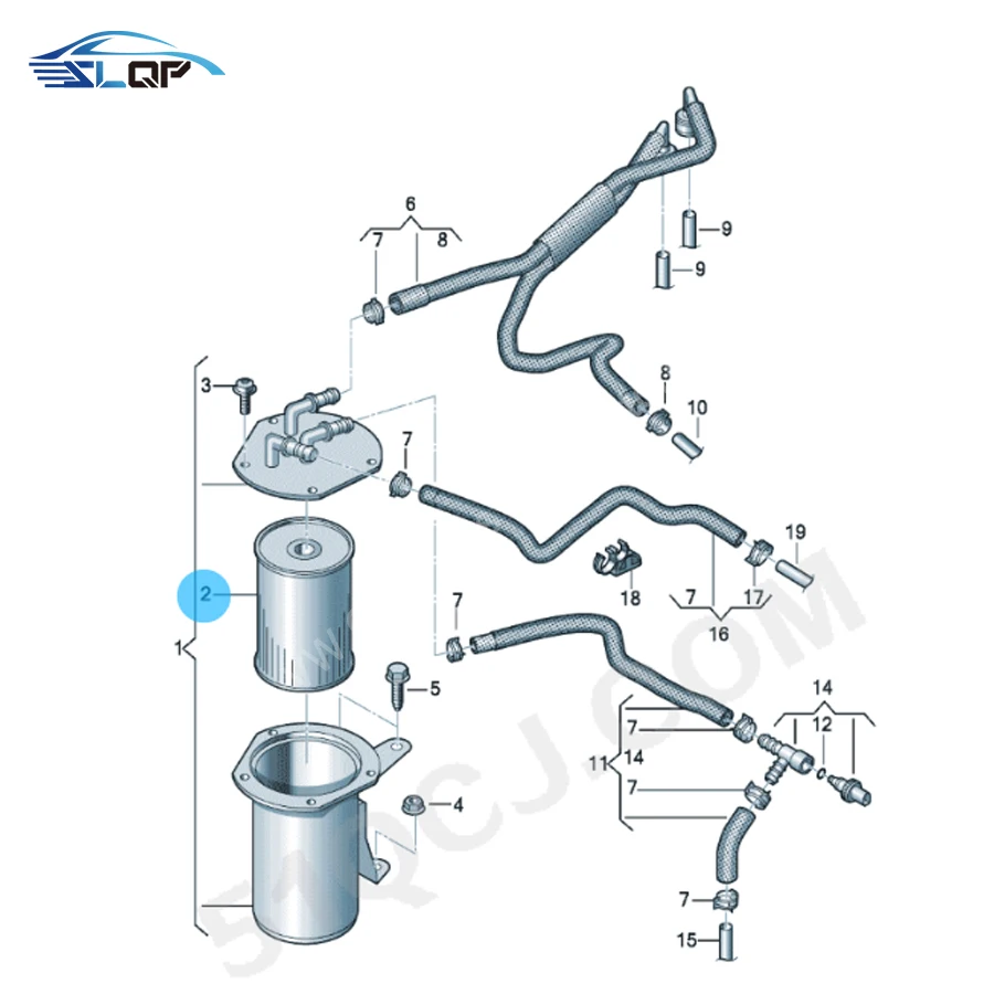 연료 디젤 필터 요소, 아우디 Q3, VW CC, 파사트, B7, 샤란, 티구안, 알함브라, 7N0, 127, 177 B, 7N0127177B