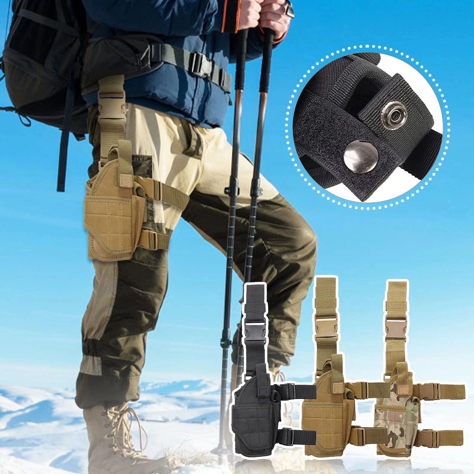 

Military Tactical Right Hand Thigh Handgun Bag Glock 19 Accessories Hunting Thigh Strap Holster Universal Multicolor Hot Selling