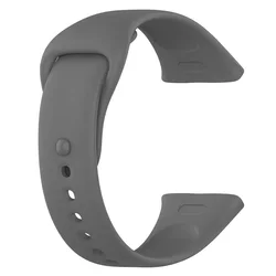 Solid Color Soft Silicone Sport Watch Band - Replacement Wrist Bracelet Accessory (Grey)