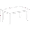 DUNO7-MAH-W Dudley 7 Piece Dining Set Consist of a Rectangle Solid Wood Table and 6 Kitchen Room Chairs, 36x60 Inch 3
