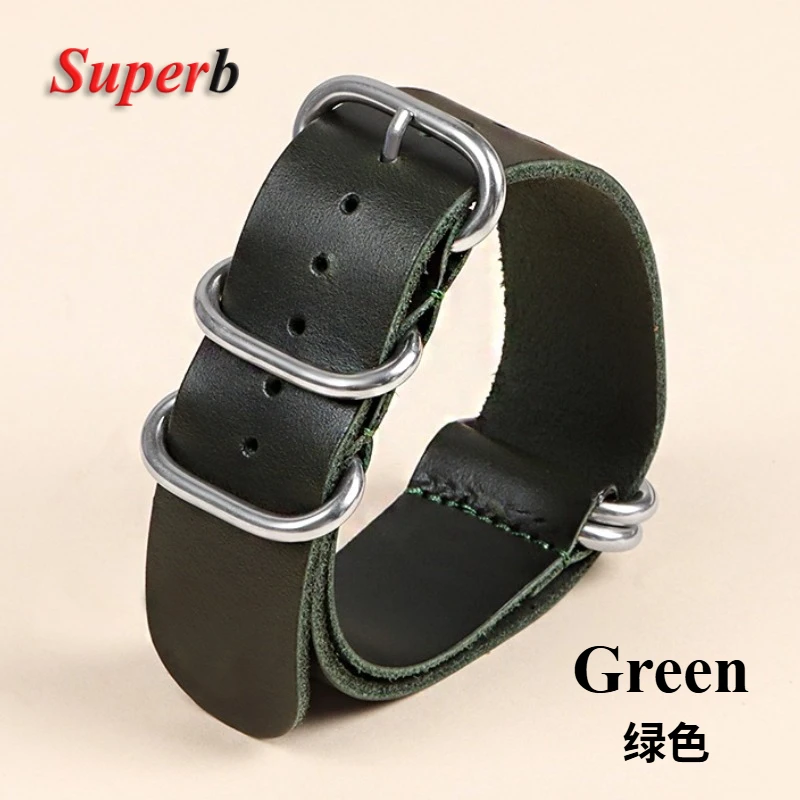 Premium Vintage Leather Watch Band - Cowhide Strap Replacement