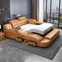 Lit capitonné unique, Commodes modernes avec rangement, Lits de massage, Lits doubles pour chambre à coucher, Meubles de chambre, Accessoires pour la maison 1
